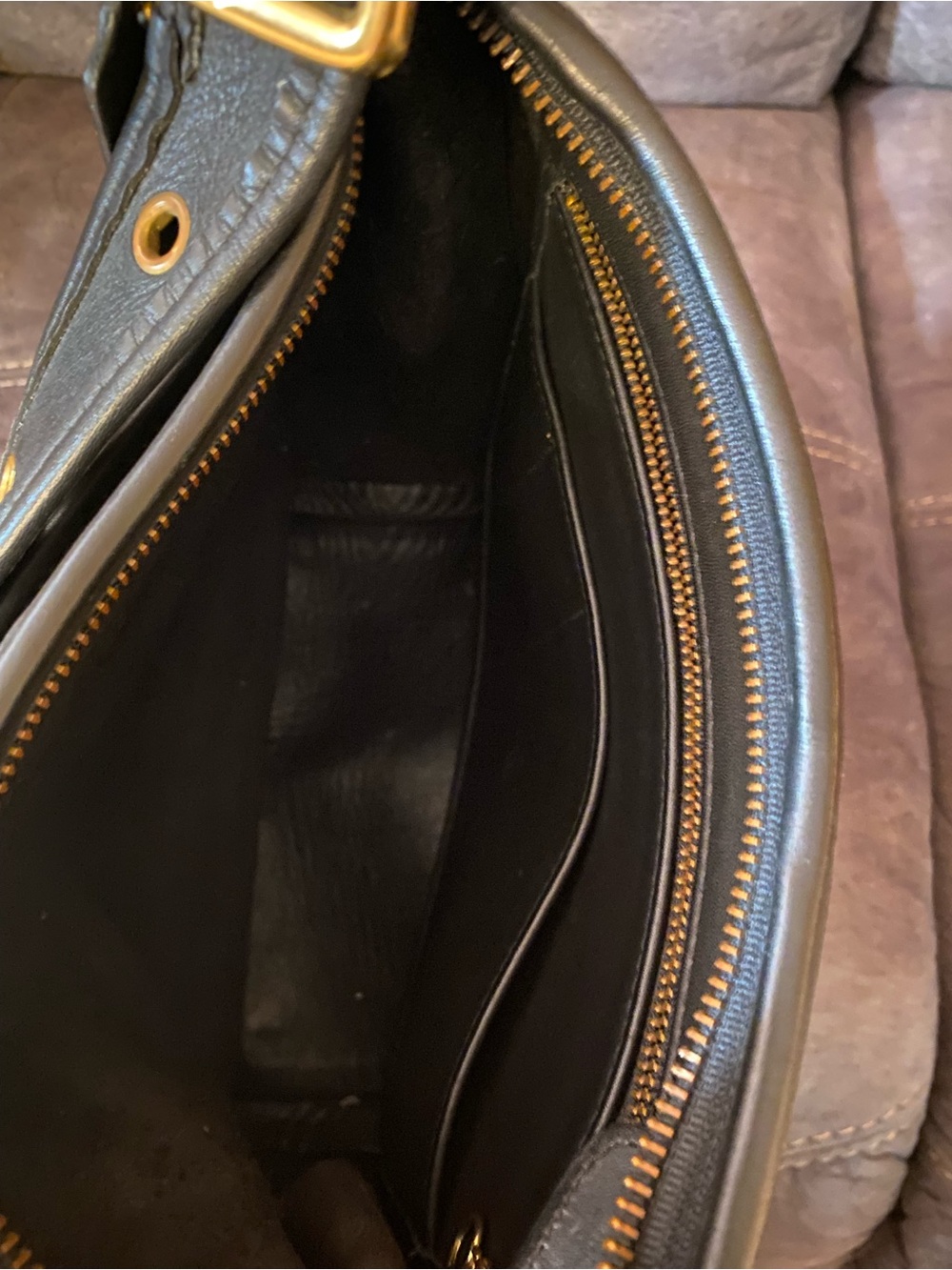 Coach Black Leather Crossbody Bag with Gold Hardware - Picture 5 of 6
